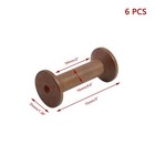 6 Pcs Small Wooden Empty Spools Vintage Thread Spools Yarn Spool Textile Bobb   