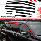 For 2021-2025 Toyota Sienna 8pc Set Black Trim Window Visor Rain Guard Deflector