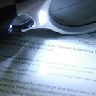 White Handheld Magnifying Glass 45x Lens 3 Led Light Reading Jewelry Inspector