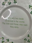 Celtic Classics Shamrocks 11 5    Plate Off White Basket Weave Ceramic Irish