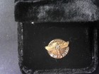 Boeing 40 Years Service Lapel Tie Tack 1 10 10k Gold 5 Diamonds Original Case 