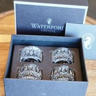 Waterford Crystal Lismore Round Napkin Rings In Original Box