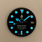 28 5mm Black Desk Diver Dial For Nh35 7s26 Bgw9 Skxmod Seikomod 40mm Sub Dial
