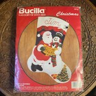 15    santa   Snowman  Singing Bucilla Stocking Kit 32710 Printed Felt Applique