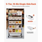Uimoso 5-tier Rolling Storage Rack With 16 Removable Bins