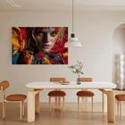 Vibrant Colorful Woman Canvas Wall Art painting Posters printing Artwork Decor