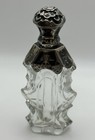 Vintage Victorian Cut Glass Ornate Dutch     Silver     Perfume Bottle Antique