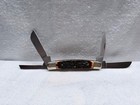 German Creek 4 Blade Stockman Pocket Knife Brown Handle Folding Knife Used