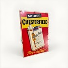 Vintage 1950   s Chesterfield Cigarettes Best For You Advertising Tin Sign