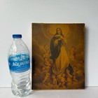 Vintage Assumption Of The Blessed Virgin Mary Painting Print On Canvas 9 5x7 5