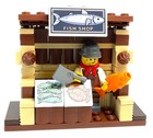 Lego Fish Market Salesman   Store - Castle - Medieval - Town City - Western