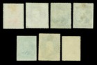 Brazil 1876 77  Dom Pedro Complete Set  10r-500r Rouletted  Scott 61-67 Mint Mh