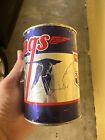 Vintage 1950   s Wings Motor Oil Metal Quart Can Original Full Nos Geese Wichita