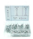 100pc Rivet Assortment Blind Pop Riveter Tool Set Size 3 16 5 32 1 8 3 32