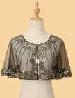 Flapper Sequin Shawl-sequin   Beaded Capelet Shawl Wrap - Party Accessory