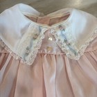 Vintage Baby Togs Girls Sz  0-3 Mo  Pink Collar Dress  Beautiful