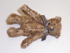 4  Mohair Artist Teddy Bear With Pin Back Brown Fur 