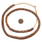 Real Snake Vertebrae Beads From Africa 7mm Nigeria African Brown Interlocking