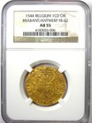 1544 Belgium Gold Charles V Couronne D or Coin Fr-62 - Certified Ngc Au55