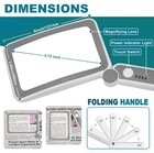 Rechargeable Magnifying Glass With Light For Reading  5x Large Page Magnifier Wi
