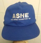 Vintage Arthur Ashe 1997 Us Open Tennis Championships Snapback Cap Hat Blue Nyc