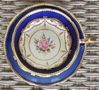 Aynsley Heavy Gold Swags Cobalt Blue Teacup And Saucer Set Vintage Rare
