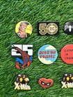 Lot Of 12 Vtg 80 s 90 s Button Pins Marvel  Dc Comics Spiderman Venom Wolverine