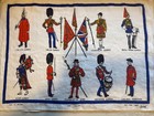 Vintage Irish Linen Tea Towel Royal Guards Lamont Made In Ireland Pure Linen