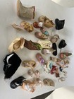 Circa 34 Vintage   Antique Doll Shoes X Victorian German French Bisque Dolls
