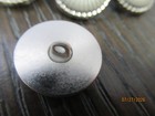 Lot Of Six 20 Mm Designer Cc Button  Off White    Silver Tone Chanel 6 Buttons