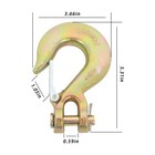 4 Pack G70 3 8  Clevis Slip Hook W  Latch Trailer Truck Transport Tow Chain Hook