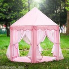 Girls Pink Princess Castle Cute Playhouse Children Kids Play Tent Outdoor Toys