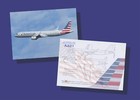 American Airlines Airbus Set Of 70 Aviation Trading Cards - 2 5 x 3 5 