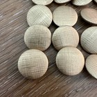 Set Of 20 Vintage Large Gold Tone Textured Round Metal Buttons Crosshatched