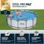 Bestway Steel Pro Max 14 x48  Round Above Ground Swimming Pool With Pump   Cover