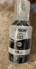 Epson 502 Ecotank Ink Black Ultra High Capacity Bottle 127 Ml  Genuine  sealed 