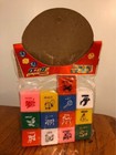 Vintage Nos Hard Plastic Abc Building Toy Blocks Baby s Birthday Cake Topper