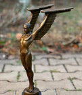 Bronze Figure Icarus Statue Winged Sculpture Marble Art Deco Greek Man Rare