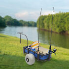 Fishing Trolley Beach Fishing Cart With Big Wheels Cart   7 Rod Holders 198 42lb
