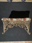 Vintage Bronze Based Victorian Styled Ottoman  15x15in   14 Lbs 