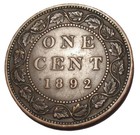 Old Canadian Coins 1892 Large Cent Canada Highgrade Beauty