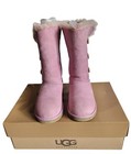 Ugg Australia K Bailey Button Triplet 1962y Pink Suede Kids Us 5 Uk 4