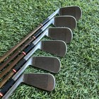 George Nicoll Pinkranker Partial Iron Set True Temper Brown Shaft Hand Forged