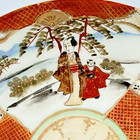 7  Plate Japanese Hand Painted Plate Signed Gold Moriage Antique Vintage