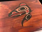 Haida Tlingit Pacific Nw Coast Native Wood    raven Eagle    Signed Jewelry Box