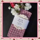        Set Lot Of 2 Handmade Crocheted Cotton Dish wash Cloths   Face Scrubbie     