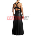 Mens Gothic Leather Maxi Kilt   Harness   Runway Warrior Couture