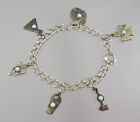 Vintage Silver Tone Native American Indian Charm Souvenir 7  Bracelet 8279