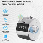 4 Digit Metal Hand Tally Counter Clicker Mechanical Number Count Pitch Counter 1