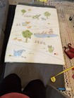 Pottery Barn Kids Farm Animals Baby Quilt Crib Blanket Embroidered Green Stripe